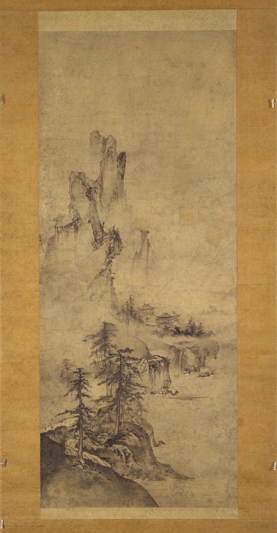 Landscape with Buildings by Oguri Sotan
